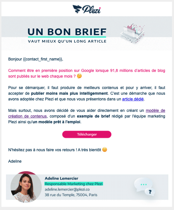 exemple email nurturing probleme