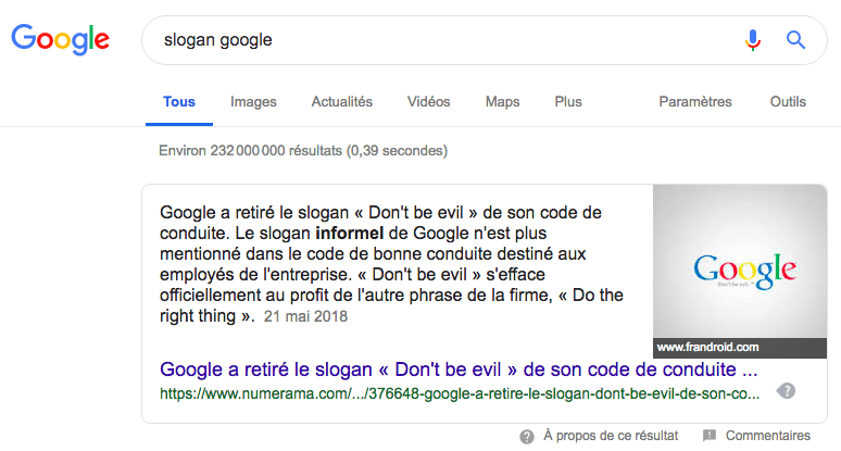 slogan google dont be evil