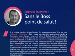 Image du témoignage de Stephane Trupheme dans le livre blanc de Plezi, éditeur de logiciel d'inbound marketing