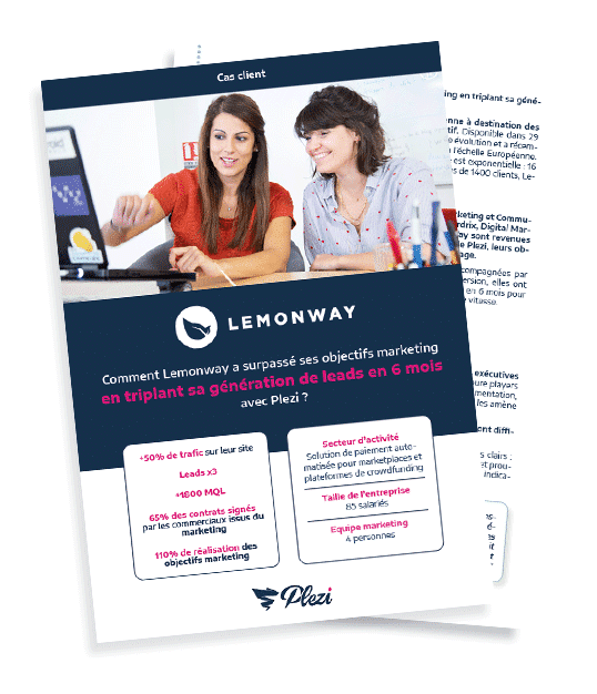 mockup du cas client de Lemonway avec Plezi