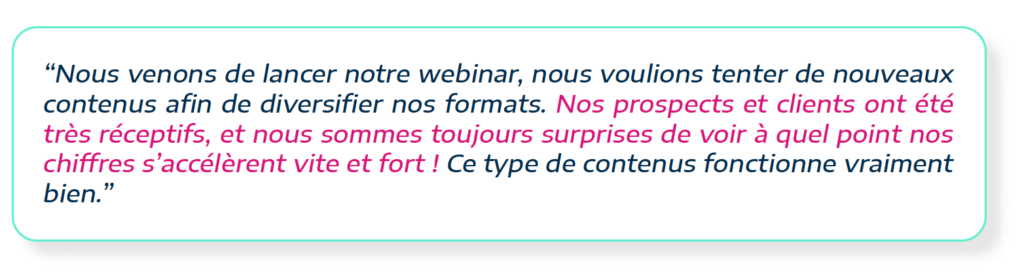 témoignage de Lemonway qui a testé les webinars dans sa stratégie de contenu