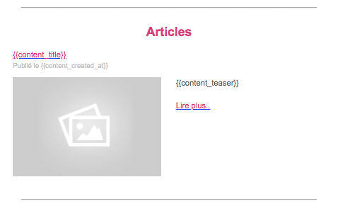 vue d'un bloc intelligent dans la newsletter automatisée plezi