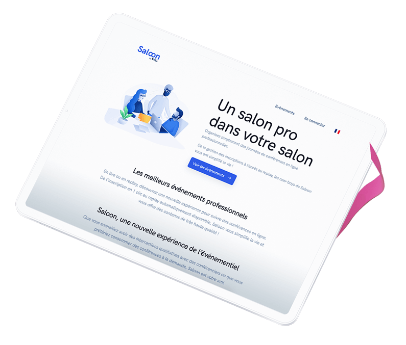 écran de l'application saloon