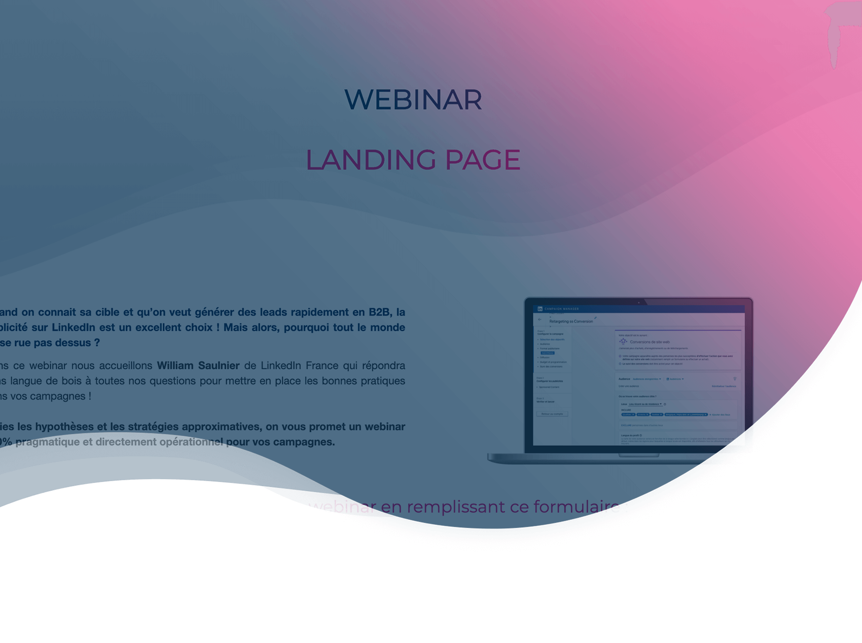 header de l'article sur la création d'une landing page de webinar efficace