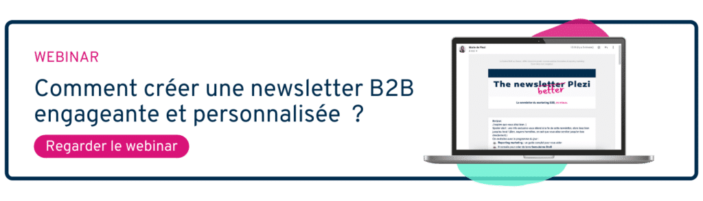 CTA permettant de télécharger le webinar sur la newsletter B2B