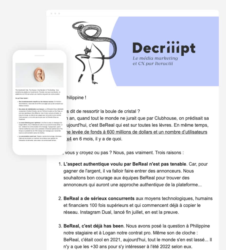 Decriiipt par Intuiti : s'inscrire à la newsletter