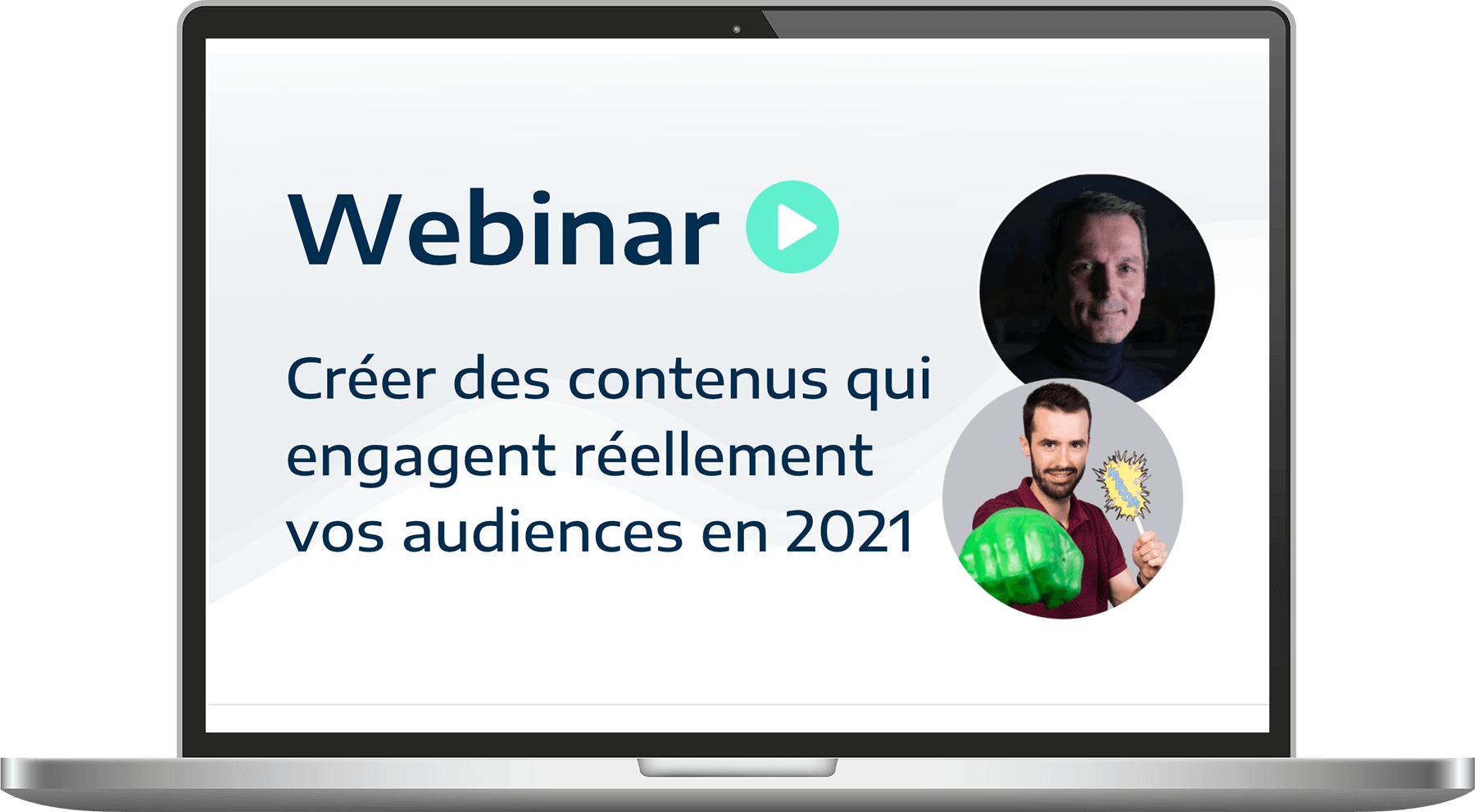 écran d'illustration du webinar plezi sur les contenus engageants avec Stéphane Truphème