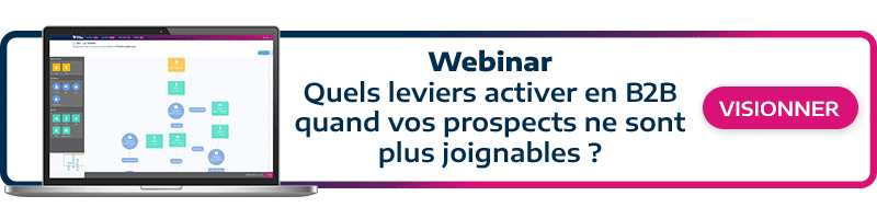 bouton vers webinar : "quel levier activer en B2B quand vos prospects sont injoignables ?"