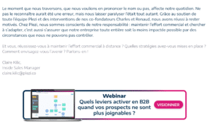 call-to-action situé à la fin d'un article de blog permettant de promouvoir le replay d'un webinar