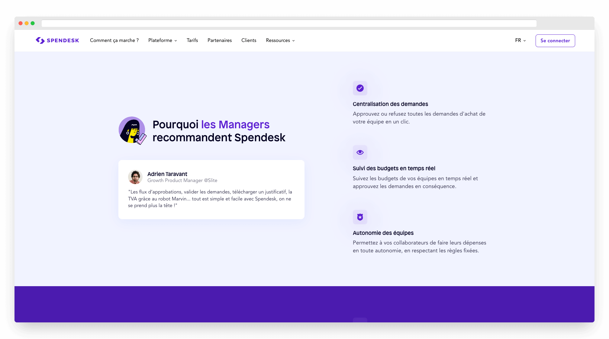 landing page spendesk