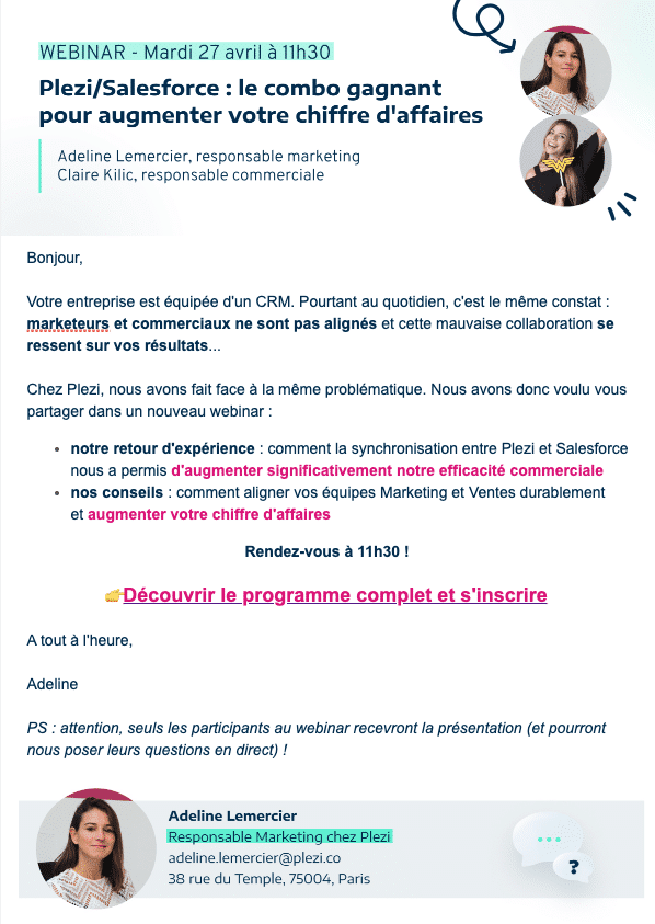 exemple emailing webinar