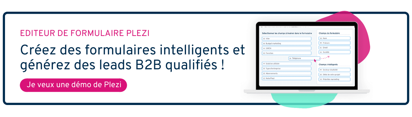 CTA permettant de découvrir les formulaires intelligents Plezi lors d'une démo
