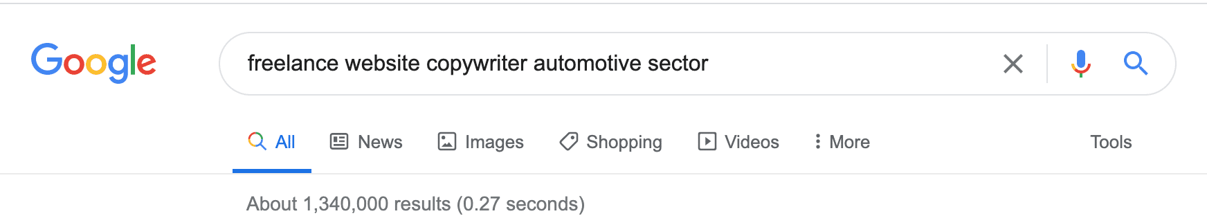 Google automotive copywriter