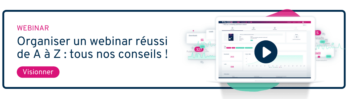 CTA permettant de télécharger le webinar organisation webinar brigade du web