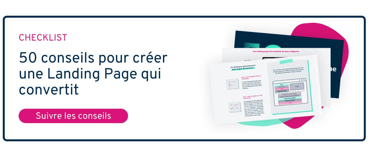 CTA permettant de télécharger le kit de création de landing page