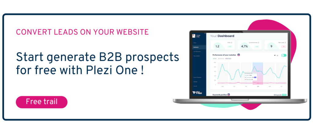 start generate B2B prospects for free with plezi oneplezi one
