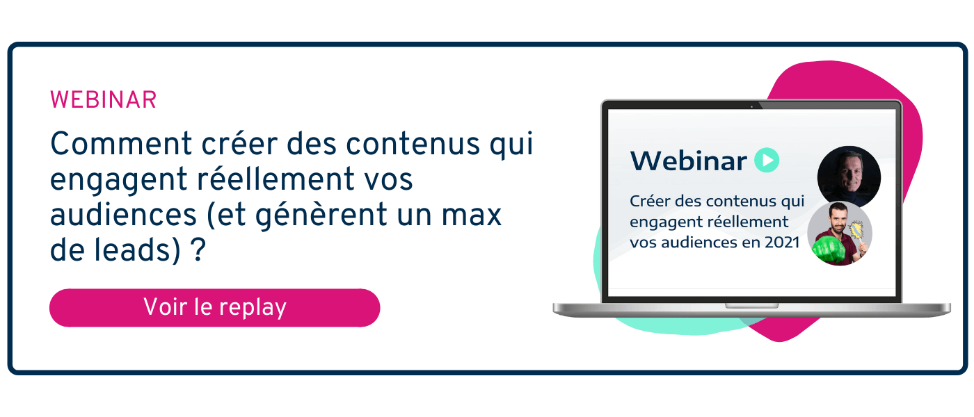 CTA pour accéder au webinar sur les contenus engageants