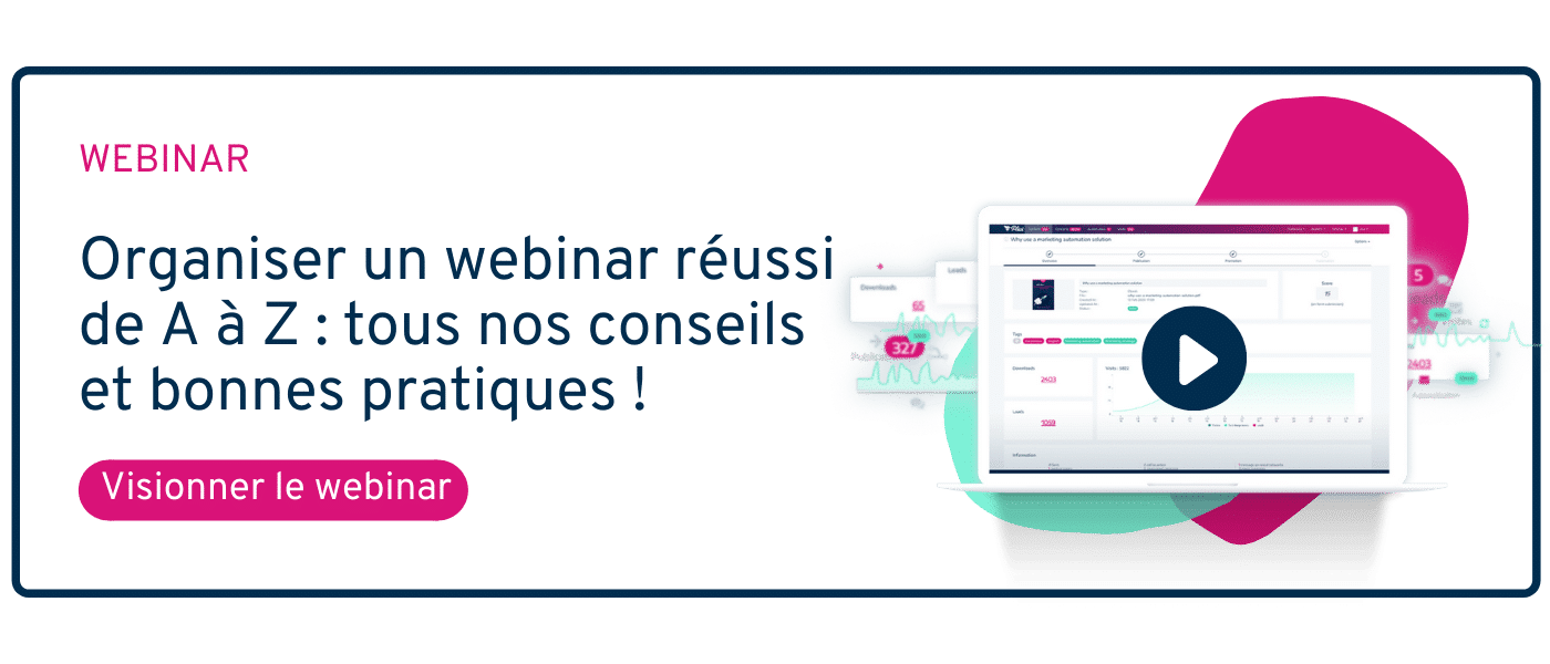 CTA permettant de télécharger le webinar organisation webinar brigade du web