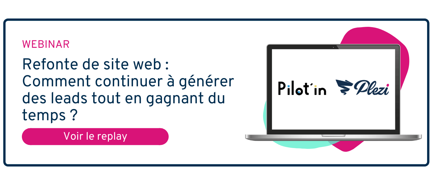 CTA permettant de visionner le webinar refonte de site