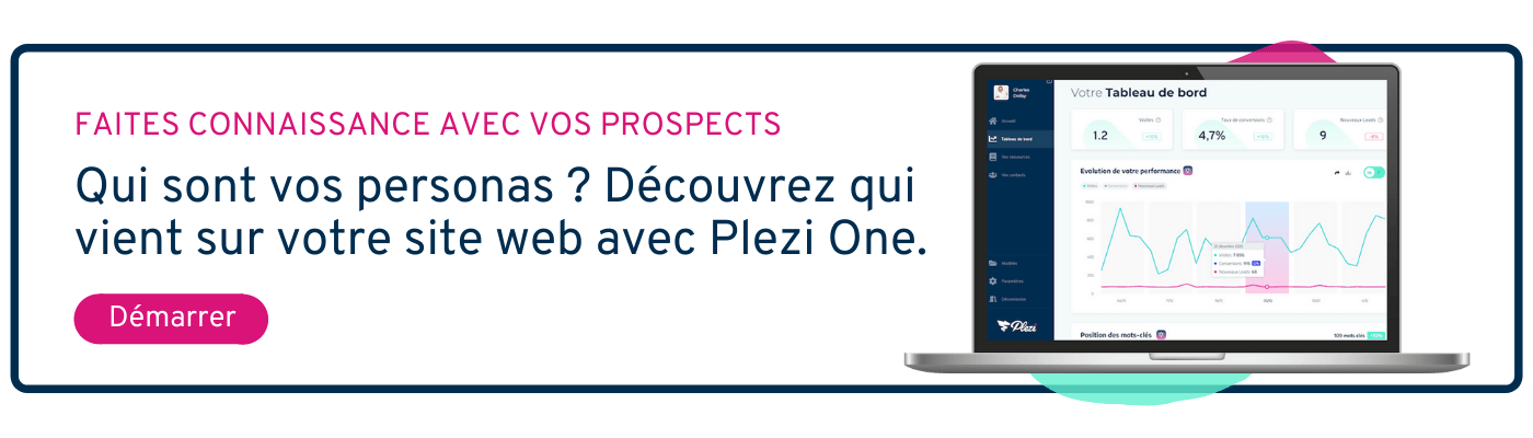 CTA permettant de se créer un compte sur Plezi One