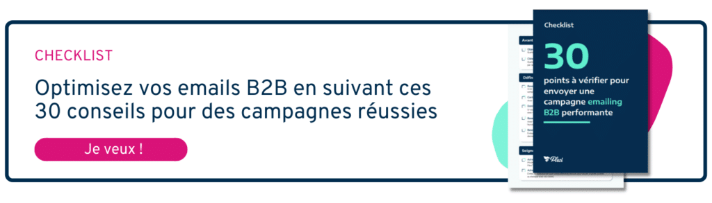 cta pour télécharger la checklist de l'email B2B