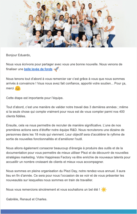 exemple emailing annonce