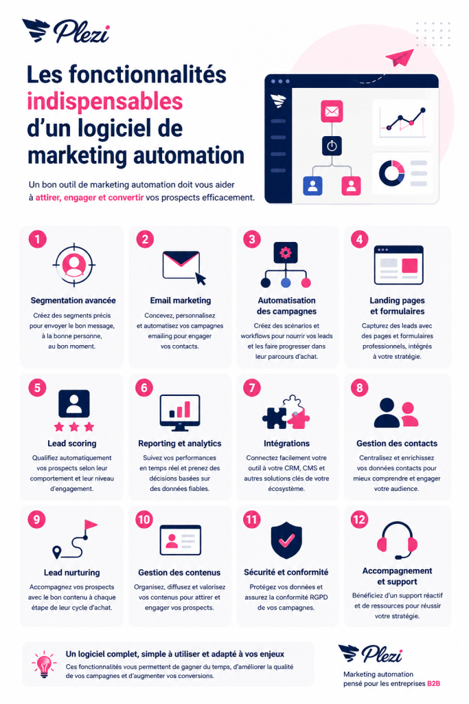 Fonctionnalités marketing automation
