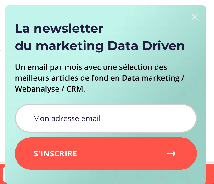 Formulaire avec texte exemple newsletter