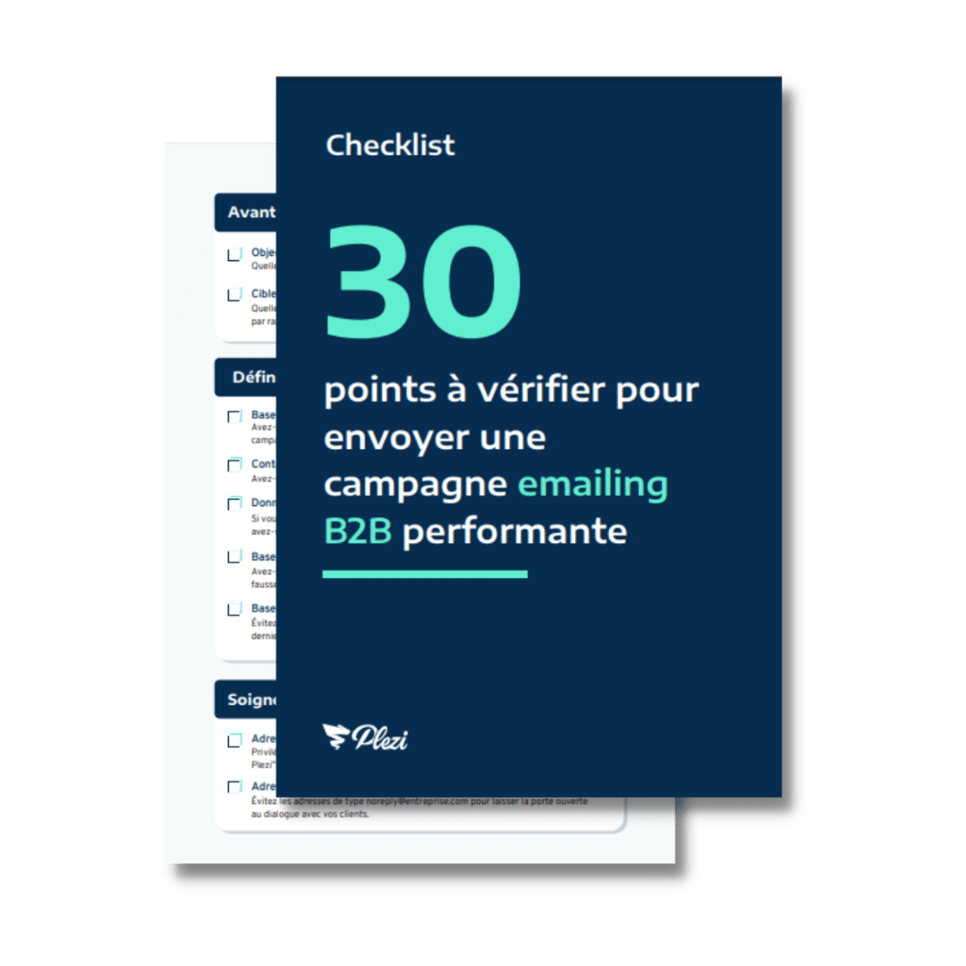 checklist emailing B2B de Plezi