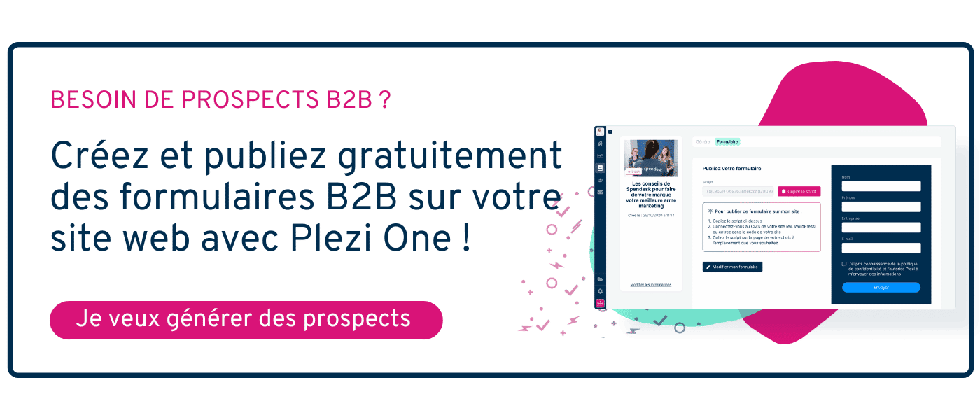 créez des formulaires gratuitement avec Plezi One