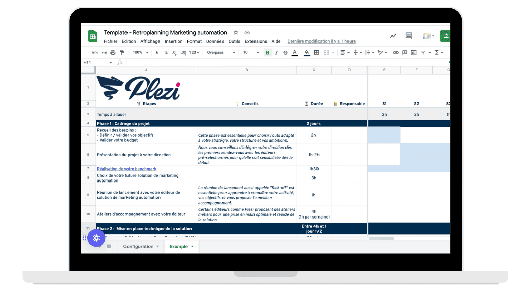 modele retroplanning marketing automation