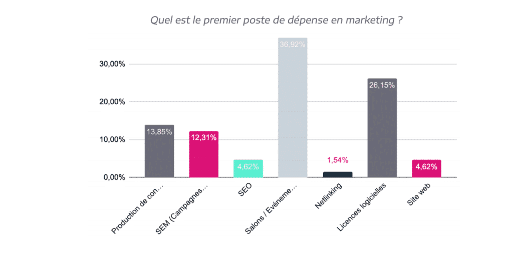 Premier poste de dépenses marketing (budget)