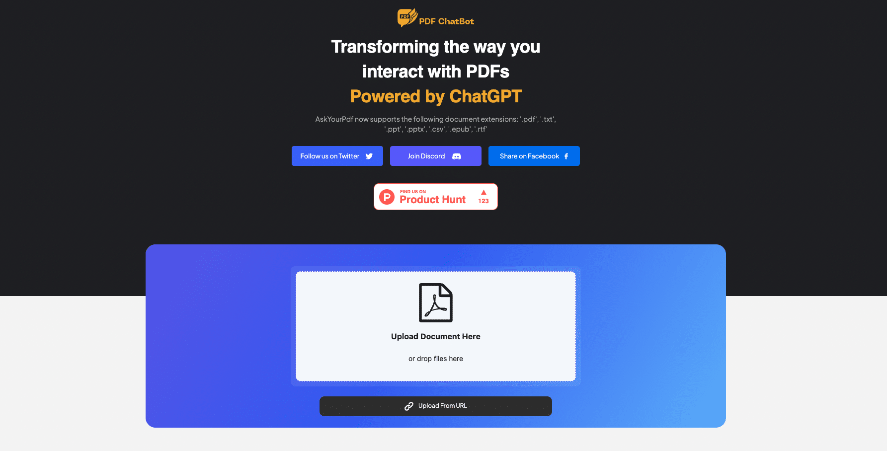 Capture d'écran du site Askyoupdf