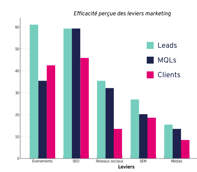 Efficacité perçue des leviers marketing 