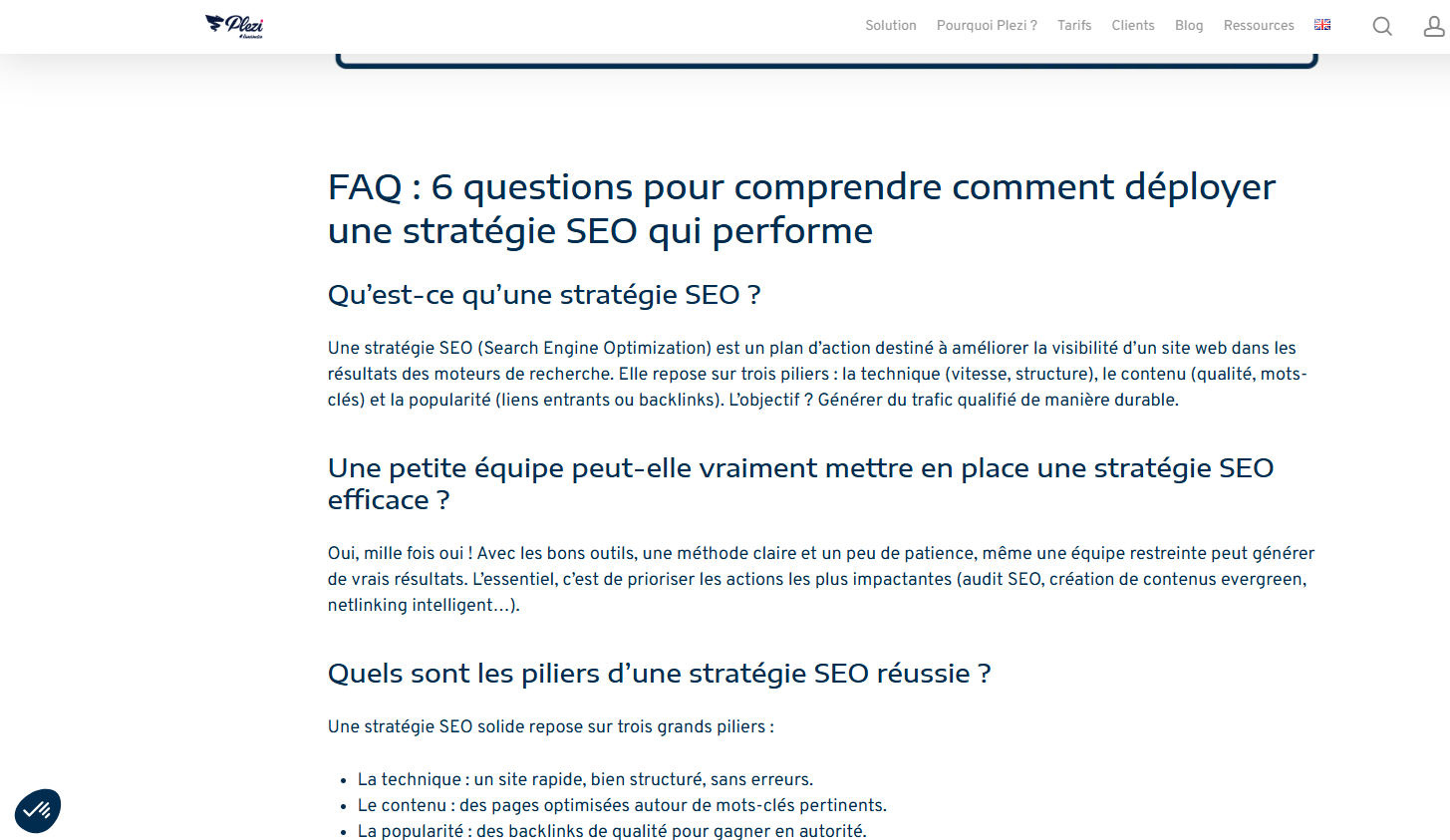 FAQ Plezi